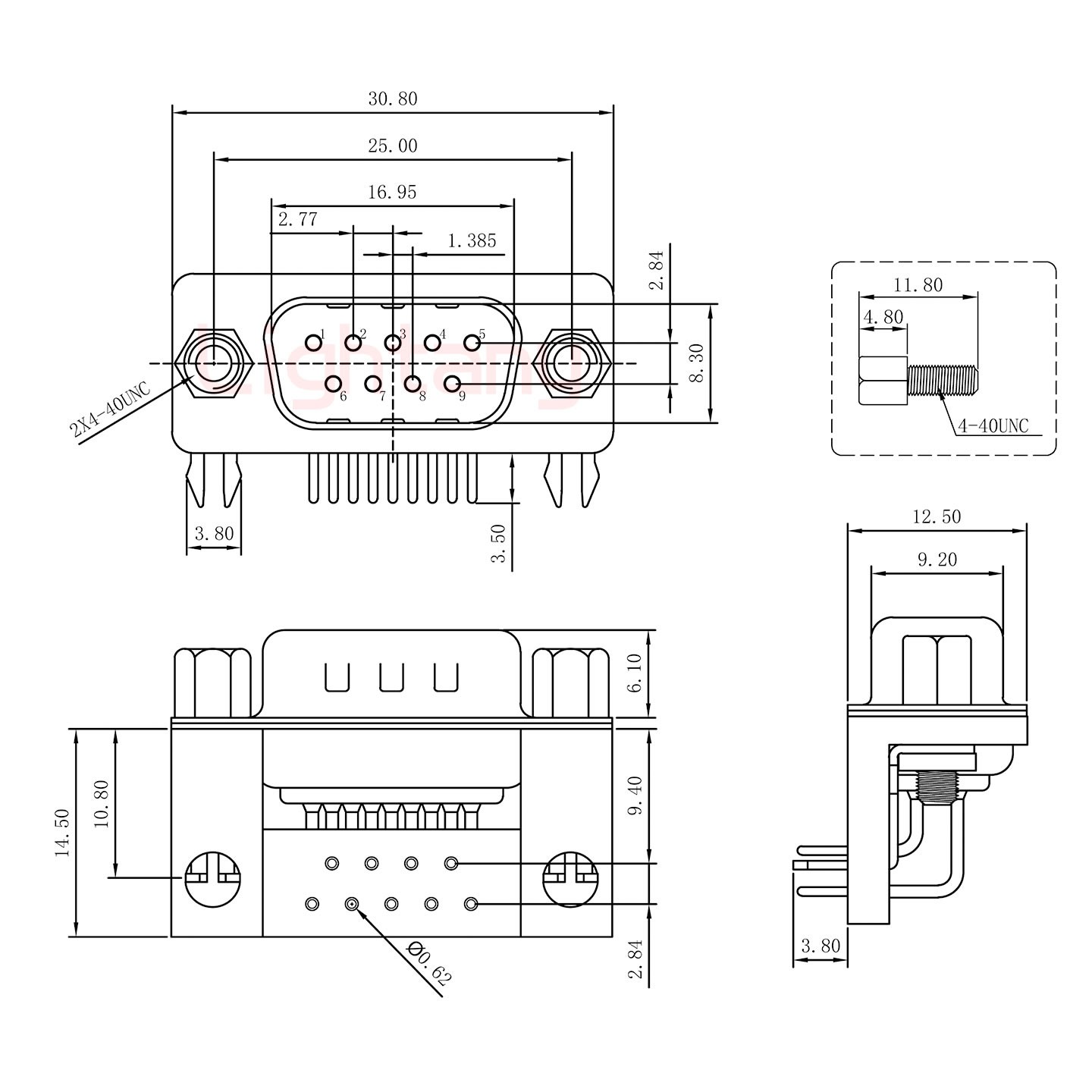 DR9 公 彎插板9.4 塑料支架10.8 鎖螺絲 車(chē)針